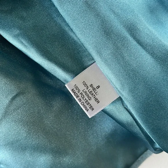 Madison Leather Jacket / Blazer - Women’s - Size 8 - Sky Blue - Picture 5 of 7